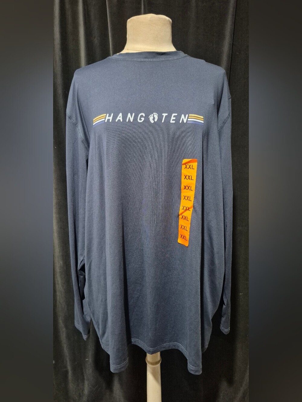 Hang Ten Men's Navy Long-Sleeve Logo Tee